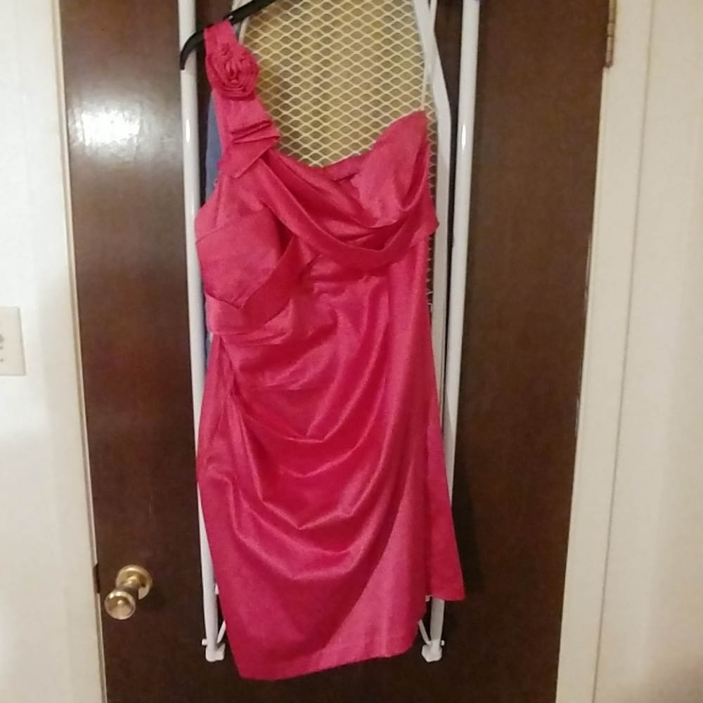Torrid asymmetrical pink cocktail dress
